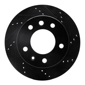 Dodge Sprinter 3500 Brake Rotor (1) - Front Left - R1 Concepts - Drilled & Slotted - Black - `02-`06